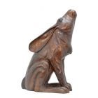 Bronzetierfigur Kaninchen, Gartenfigur, Dekofigur, Tierfigur, A BRONZE SCULPTURE OF A RABBIT