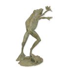 Statuina della Fontana della Rana, Altezza 73 cm, Fontana di bronzo, Fontana da giardino, Fontana all'aperto, UNA FONTANA DI RANA DI BRONZO