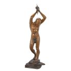 Moderne Bronzefigure männlicher Akt, UNA SCULTURA MODERNISTA IN BRONZO DI UN NUDO MASCHILE