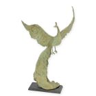 Statuetta di animale in bronzo Pavone, UNA SCULTURA IN BRONZO DI UN PAVONE