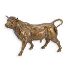 Bronzetierfigur Stier, Länge 41,5 cm, Stierfigur, Bronzestier, Dekofigur, A BRONZE SCULPTURE OF A BULL