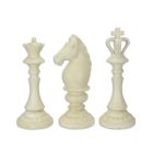 SET DI 3 PEZZI DI SCACCHI IN GHISA - ANTIQUE WHITE