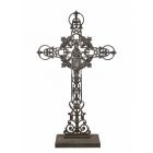 Gusseisen-Kreuz "Maria mit den Rosen", Höhe 88,1 cm, Standkreuz, A CAST IRON "MARY OF THE ROSES" CROSS