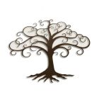 2er-Set Eisen-Wanddekoration Lebensbaum, Höhe 94,7 cm, A PAIR OF METAL TREE WALL DECOR