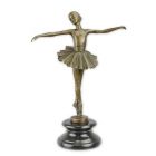 Bronzefigur Ballerina, H. 29,4 cm, Frauenfigur, Tanzfigur, Dekofigur, Sammlerifugr, A BRONZE SCULPTURE OF A BALLERINA