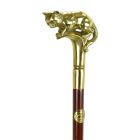 Gehstock mit Bronzegriff Katzenfigur, L. 94 cm, Handstock, Spazierstock, Frauenstock, Gehhilfe, Kitten, A BRONZE-HANDLED WALKING STICK