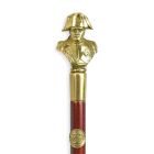 Gehstock mit Bronzegriff Napoleonfigur, L. 88,7 cm, Spazierstock, Herrenstock, Gehhilfe, Handstock, A BRONZE-HANDLED WALKING STICK