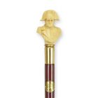 Gehstock, L. 88,5 cm, Polyresin-Griff mit Napoleon-Büste, Spazierstock, Gehhilfe, Handstock, A RESIN-HANDLED WALKING STICK