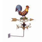 Wanddekoration Wetterhahn aus Gusseisen, A CAST IRON WALL MOUNT ROOSTER WEATHER VANE