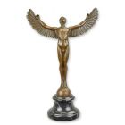 Bronzefigur Ikarus, H. 40,4 cm, griechische Mythologie, Männerfigur, Sammlerfigur, Dekofigur, A BRONZE SCULPTURE OF ICARUS