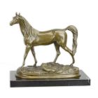 Statuina animale in bronzo Cavallo, arabo, l. 24,5 cm, Statuina di cavallo, Cavallo in bronzo, Figurina decorativa, Figurina da collezione, UNA SCULTURA IN BRONZO DI IBRAHIM, IL CAVALLO ARABO