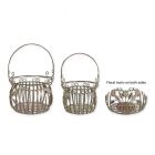 2er-Set Eisenkörbe, altgrau, A PAIR OF IRON BASKETS - OLD GREY