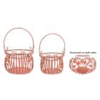 2er-Set Eisenkörbe, altrosa, A PAIR OF IRON BASKETS - OLD ROSE