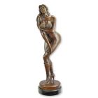 Erotische Bronzefigur Pin-Up Girl, Höhe 55,5 cm, Erotikfigur, Frauenerotik, AN EROTIC BRONZE SCULPTURE OF A PIN-UP GIRL