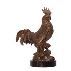 Bronzetierfigur Hahn, Gockel, Hahnfigur, Bronzehahn, Tierfigur, Gartenfigur, Dekofigur, A BRONZE SCULPTURE OF A ROOSTER
