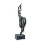 Moderne Bronzefigur Tänzerin, Höhe 67,8 cm, Dekofigur, A MODERNIST BRONZE SCULPTURE OF A WOMAN