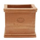 Impruneta Terracotta, Cassetta Liscia, Blumenkasten, quadratisch, schlicht, klein, Vierecktopf, Blumentopf, Terracottatopf