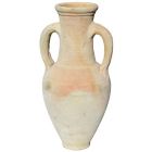 Amphore mit zwei Henkeln, Terracotta, rund, Serie Amphora, Henkelamphore, Pflanzamphore, Pflanzvase, Gartengefäß