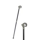 Gehstock, H. 91,5 cm, Aluminium, Widderkopf, Spazierstock, Wanderstock, AN ALUMINIUM WALKING STICK