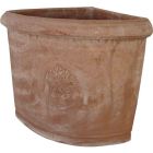 Galestro Terracotta, Angolare, Ecktopf mit Dekor, Pflanzgefäß, Blumentopf