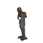 Bronze Figur, badende Frau , Bronzefigur, Skulptur, Statue