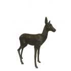 Bronzefigur Hirschkalb, Hirsch, Hirschfigur, Bronzehirsch, Bronzetier, Tierfigur, Gartenfigur, Wildtier