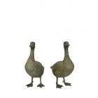 Bronze Figur, Entenpaar, Tierfigur, Figur, Ente