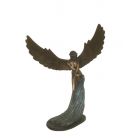 Bronze Figur, Engel, Engelfigur, mehrfarbig, Bronzefigur, Statue, Skulptur