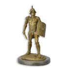 Bronzefigur römischer Gladiator, H. 27 cm, Männerfigur, Antike, Dekofigur, A BRONZE SCULPTURE OF A ROMAN GLADIATOR