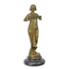 Bronzefigur Waldnymphe, H. 35,2 cm, Mythologie, Frauenfigur, Dekofigur, Sammelfigur, A BRONZE SCULPTURE OF THE NYMPH OF THE WOODS