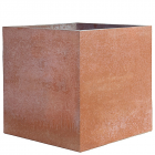 Impruneta Terracotta, Cubo, Blumenkasten, Würfel, quadratisch, schlicht, grau, modern, Vierecktopf, Terracottatopf