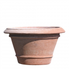 Impruneta Terracotta, Vaso Basso Liscio, runder Pflanztopf, Blumentopf, Vase