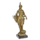Bronzefigur Personifizierung Bayerns, H. 70,3 cm, Nacktfigur, Frauenfigur, Bronzefrau, Dekofigur, Gartenfigur, A BRONZE SCULPTURE OF THE PERSONIFICATION OF BAVARIA