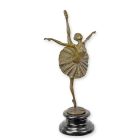 Bronzefigur Ballerina, Höhe 32,7 cm, Tanzfigur, Bronzefrau, Frauenfigur, Dekofigur, A BRONZE SCULPTURE OF A BALLERINA