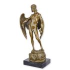 Bronzefigur Ikarus, Höhe 40,7 cm, Bronzemann, Männerfigur, Nacktfigur, A BRONZE SCULPTURE OF ICARUS