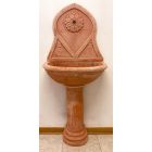 Galestro Terracotta, Fontana Misura, Wandbrunnen, Terracottabrunnen, Rosettendekor, Wasserstelle, Brunnen, Außenwaschbecken