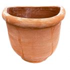 Galestro Terracotta, Tasca Liscia, Wandtopf, Blumentopf, halbrund, schlicht