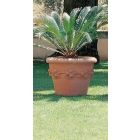 Impruneta Terracotta, Vaso con Frutta, runder Pflanztopf 