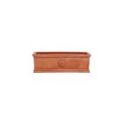 Galestro Terracotta, Pflanzkasten mit Rosette, 37 × 11 × 13 cm