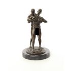 Scultura erotica in bronzo maschile di due nudi maschili, altezza 31,4 cm, erotismo maschile, UNA SCULTURA EROTICA IN BRONZO DI DUE NUDI MASCHILI