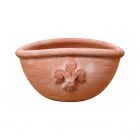 Terracotta Galestro – Ovale Basso Con Giglio – H 8 × D 12 × L 17 cm