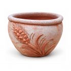 Terracotta Galestro – Ciotola Triangolare Alta Con Grano – H 11.5 × D 14 cm