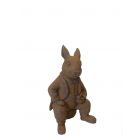 Gusseisen Figur, kleiner sitzender Hase, Tierfigur, Tier