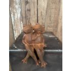 Gusseisentierfigur Froschpaar, Froschfigur, Gusseisenfrosch, Gusseisenfigur, Gartenfigur