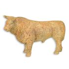 Kunststeinfigur Stier, Länge 56,5 cm, antiker Stil, Dekofigur, Gartenfigur, Stierfigur, AN ANTIQUE STYLE MGO SCULPTURE OF A BULL