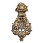 Gusseisen-Türklopfer mit Putten und Satyr, Höhe 34,3 cm, A CAST IRON SATYR AND PUTTI DOOR KNOCKER
