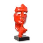 Dekofigur Maske "Speak No Evil", H. 42 cm, rot, Polyresinfigur, Kunstfigur, Filmfigur, A RESIN "SPEAK NO EVIL" MASK - RED