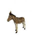 Eisenfigur, Esel mit Korb, Metallfigur, Tierfigur, Gartendekoration