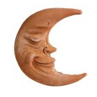 Impruneta Terracotta, Luna, Mond, Halbmond, Terracottamond, Reliefwandbild, Wanddekoration, Terracottarelief, Terracottadekoration, Gartendekoration
