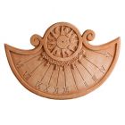 Impruneta Terracotta, Meridiana, Sonnenuhr, groß, Terracottasonnenuhr, Reliefwandbild, Wanddekoration, Terracottarelief, Terracottadekoration, Gartendekoration